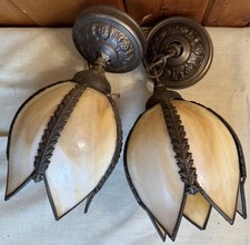 Antique Art Deco Slag Glass