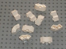 10 x LEGO White Brick Round Corner 85080 / set 7573 41007 5770 75021 10213 ...