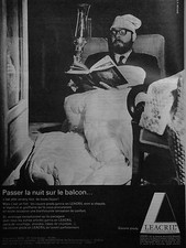 PUBLICITÉ LEACRIL COUVRE-PIEDS FIBRE ACRYLIQUE PROCÉDÉ CHEMSTRAND