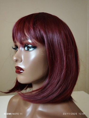 Perruque rouge lisse - lisse, 12"