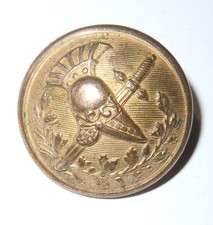 BOUTON DORÉ CORPS D'ÉTAT MAJOR 1848 / 1880 - 23 mm - Fbt Cordier