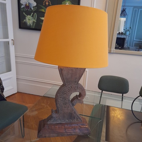 Lampe bois exotique massif - bois,