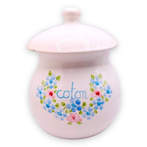 French peint main white pot - peint,