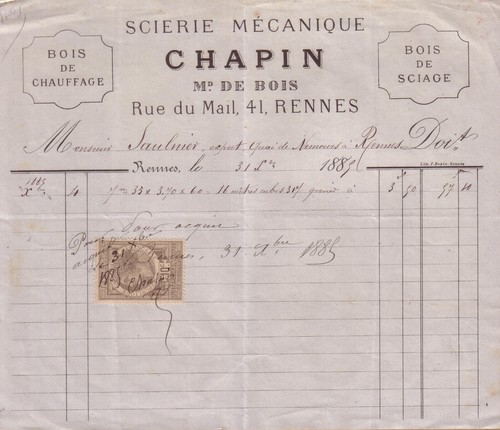Rennes facture chapin - rennes,