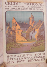 2 affiches EMPRUNT CREDIT NATIONAL POUR REPARATION DOMMAGES DE GUERRE,SANS DATE