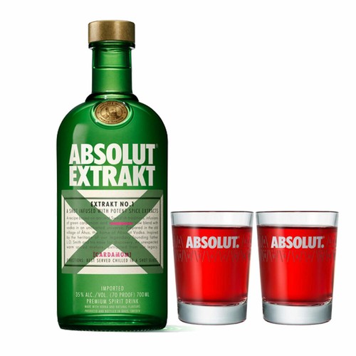 Absolut vodka extract set - vodka, avec