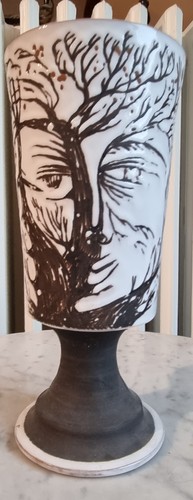 Vase sur pied céramique - pied,