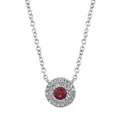 14k blanc rubis - 14k, diamant