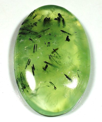 Cabochon ovale préhnite - , vert