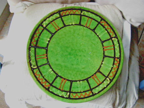 Plat tarte terre vernissé - à,