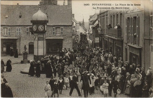 Cpa douarnenez place la - cpa,