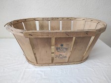 Ancienne Cagette, Cageot en bois ovale 52 x 34 cm par 23 cm de haut " Mussy "