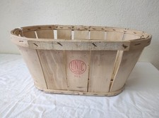 Ancienne Cagette, Cageot en bois ovale 48 x 30 cm par 23 cm de haut