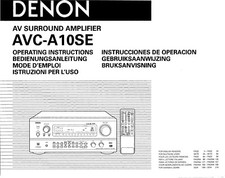 Bedienungsanleitung-Operating Instructions pour Denon AVC-A10 Se