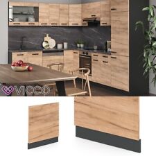 Façade lave-vaisselle Meuble de cuisine R-Line 60 cm anthracite chêne Vicco