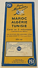 Carte MICHELIN N° 151 - Maroc, Algérie, Tunisie - 1942 - Bel Etat