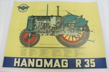 RARE AFFICHE ANCIENNE TRACTEUR AGRICOLE HANOMAG R 35 1950 57 lanz massey porsche