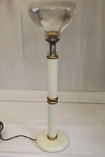 Lampe colonne vintage année 50 bureau 61 cm lampadaire verre moulé