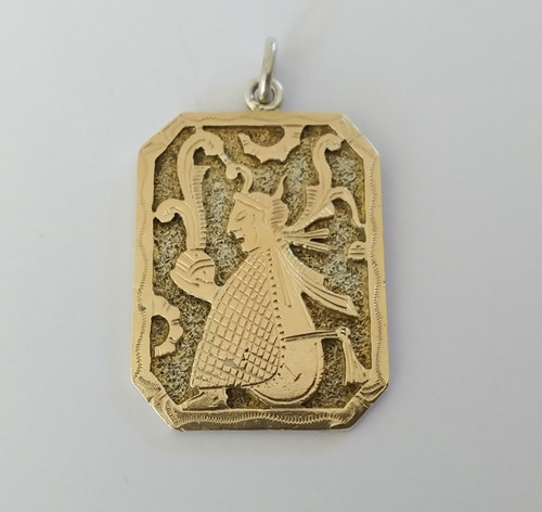 Ancien pendentif inca argent - ancien,