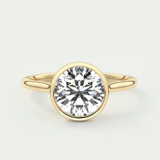 Bague de mariage taille ronde 2 carats diamant cultivé en laboratoire IGI or ...