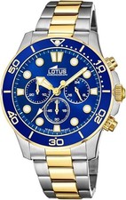 Montre Lotus Homme Excellente Chronographe Acier Cadran Bleu 18757/1