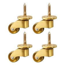 4PCS Roulement Silencieux Roulettes Laiton Roues Lourdes pour Canapé et Meubles