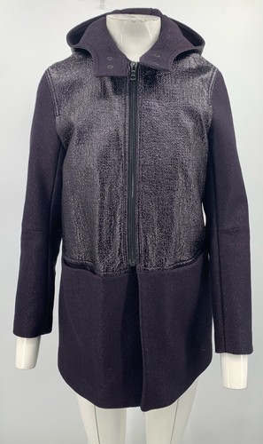 Sandro purple glossy hooded - purple,