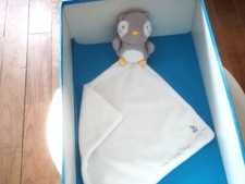 DOUDOU 5617 / PLAT HIBOU-CHOUETTE "SERGENT MAJOR" GRIS/BLANC/JAUNE - BRODE...