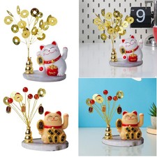 Lucky Cat statue œuvres d'art de richesse arbres sculpture pour la chambre à