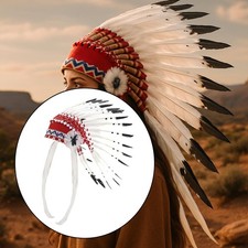 Coiffe en plumes d'inspiration indienne Coiffe amérindienne pour fête et