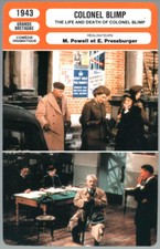 FICHE CINEMA / CARD : COLONEL BLIMP - Roger Livesey, Deborah Kerr -  1943