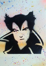 SPACO signed M MATTHIEU CHEDID  tableau pop STREET ART graffe pochoir banksy