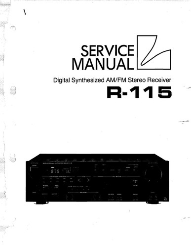 Service manuel instructions - manuel, d'instructions