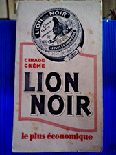BUVARD ancien cirage lion noir