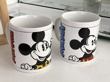 Lot de 2 mugs vintage Disney Mickey et Minnie