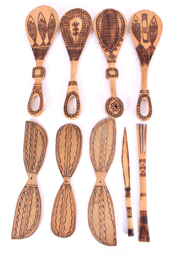 Lot cuillères en bois - cuillères,