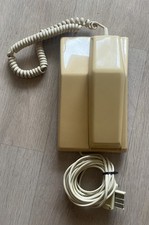 Thomson Ancien Téléphone Mural Beige A Disque Vintage