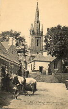 PLOUGASNOU (29) église forge cheval maréchal ferrant beau plan