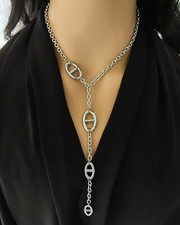 Collier cravate lariat maille