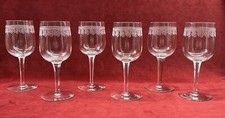 BACCARAT POMPADOUR 6 WINE CRYSTAL GLASSES 6 VERRES A VIN CRISTAL GRAVE 9232 A