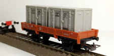 JOUEF 645 HO Wagon Plat SNCF Type OCEM Avec 2 Conteneurs 1:87 Boîte d'Origine