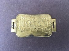 Ancienne plaque fiscale de vélo / 1937 / Collection / Accessoires vélos