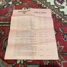 MOTOBÉCANE tarif de détail