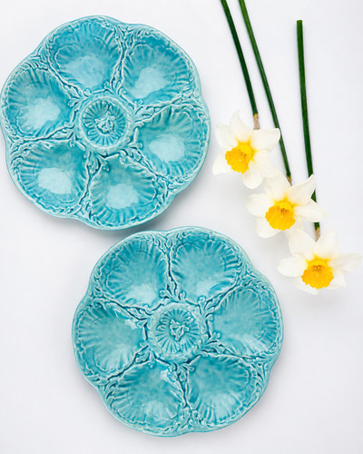 Gien france oyster plates - france,