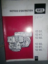 HATZ moteur diesel 1D 31 41 50 60 81 90 : notice d'entretien