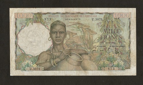 1000 francs 1953 - 1000, francs,