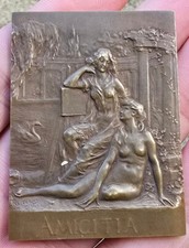Très Rare Plaquette en Bronze