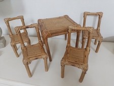 ancien mobilier de poupee bambou 