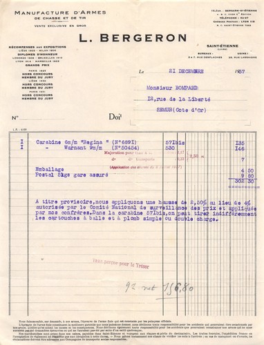 1937 manufacture armes de - 1937, d