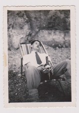 photo ancienne ?️ homme transat bouteille ackerman la mimerolle 1940